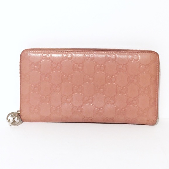 Gucci Handbags - ♦️SOLD♦️Gucci pink embossed monogram wallet